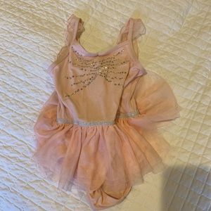 Girls Pink Ballet Skirted Leotard -6/6x
